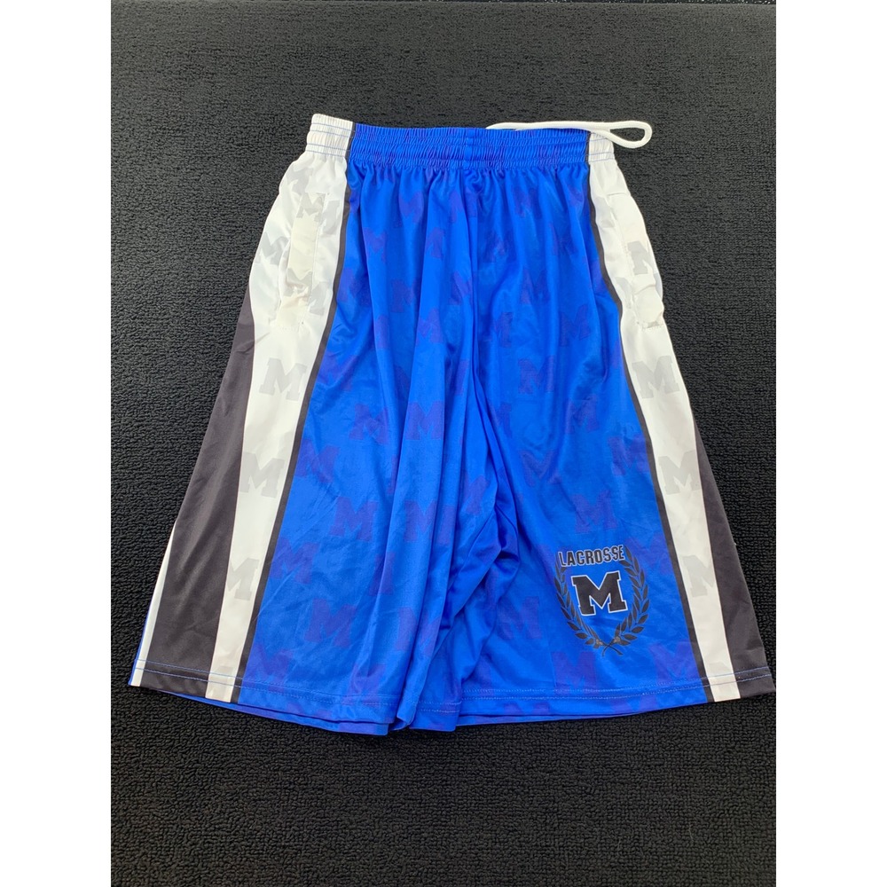 Power-Tek Men's Lacrosse Athletic Shorts Size S Blue Athletic Performance Gear